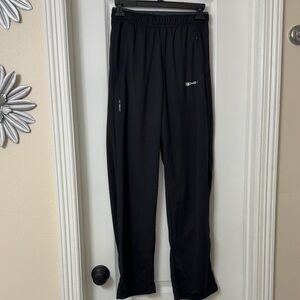 ZENGVEE Lightweight Men’s Small Black sweat Pants Zipper Pockets Athletic